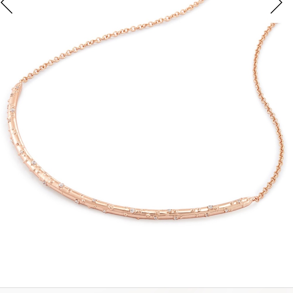 Kendra Scott Amber Necklace Rose Gold